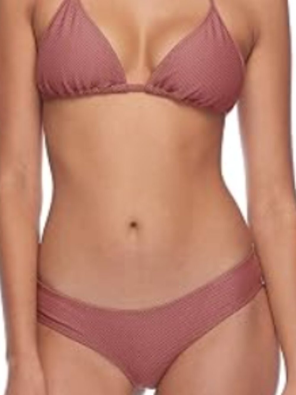 Eidon Kali Triangle Slider Bikini Top Swimsuit in Karoo Deep Rose - Size Medium